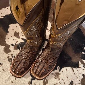 real gator Brown Western Boots
